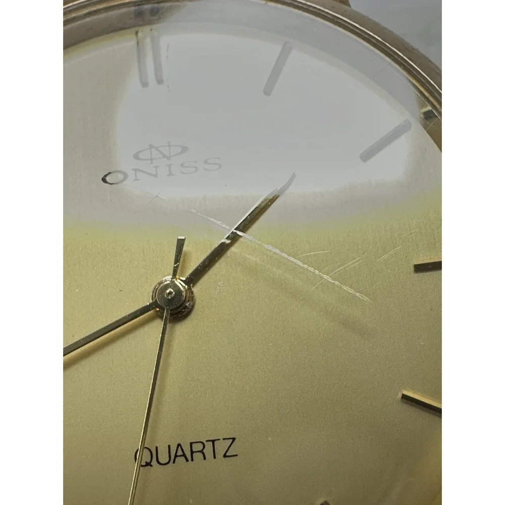 Oniss‎ New Battery 18K Gold Plated 34MM 7.5